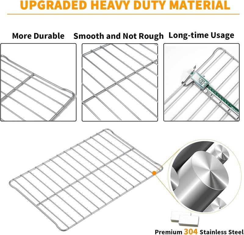 atgestore Upgraded DE75-00083A Microwave Oven Rack Replacement 20 x12.5 IN for Samsung Oven Parts 304 Stainless Steel Range Stove Rack Shelf ME18H704SFG ME20H705MSS Samsung Microwave Oven Wire Rack - Image 3